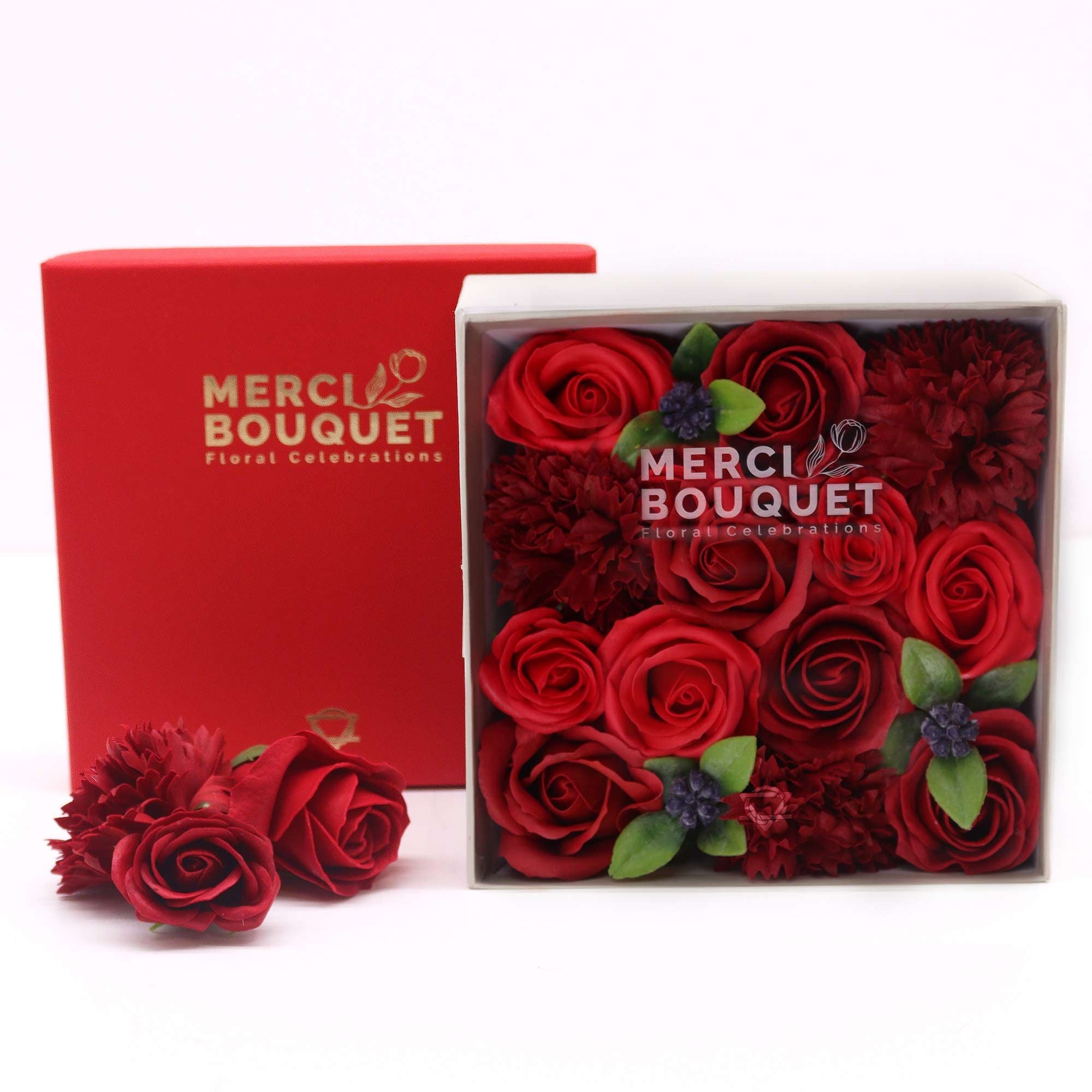 Square Box - Classic Red Roses - Natural Aroma Company