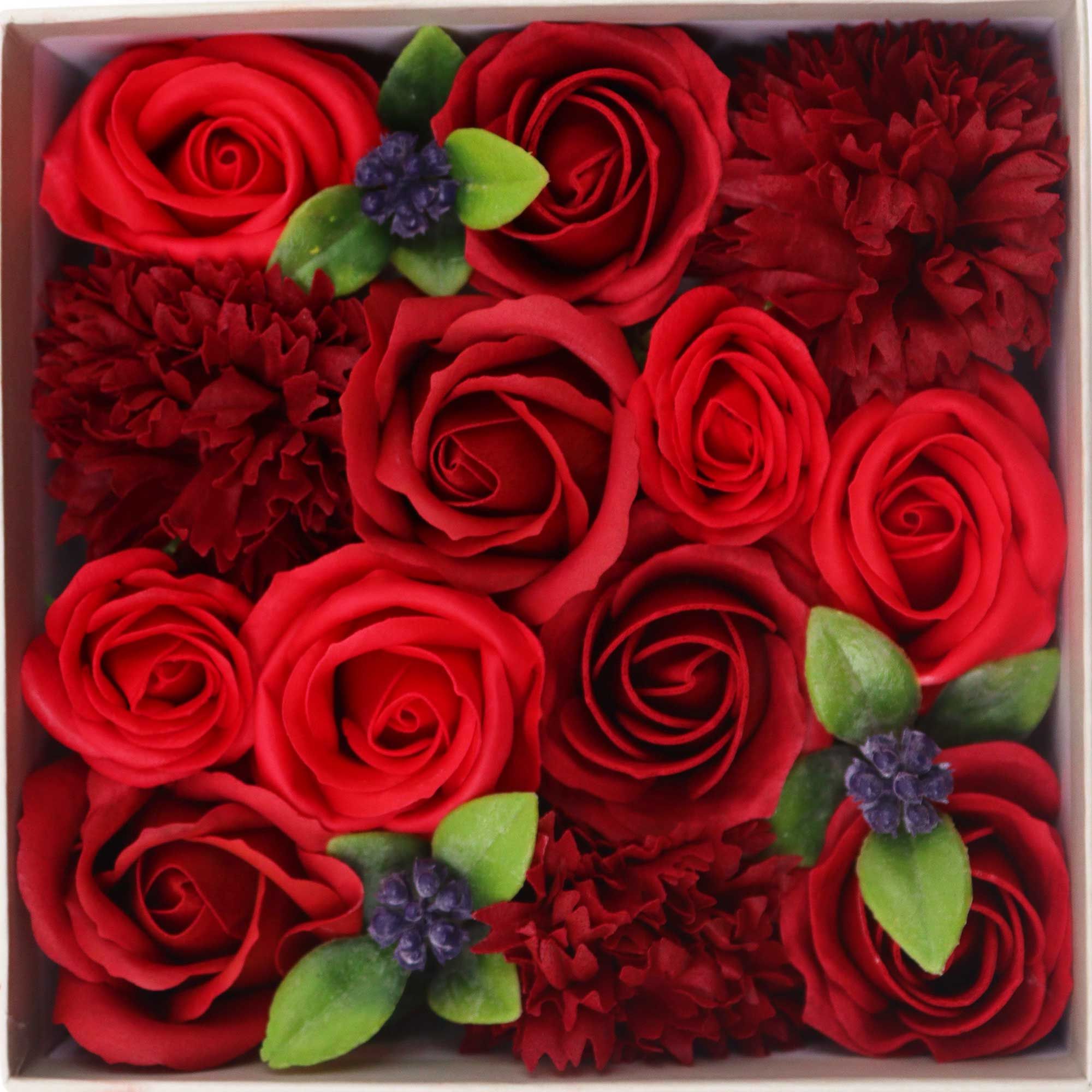 Square Box - Classic Red Roses - Natural Aroma Company