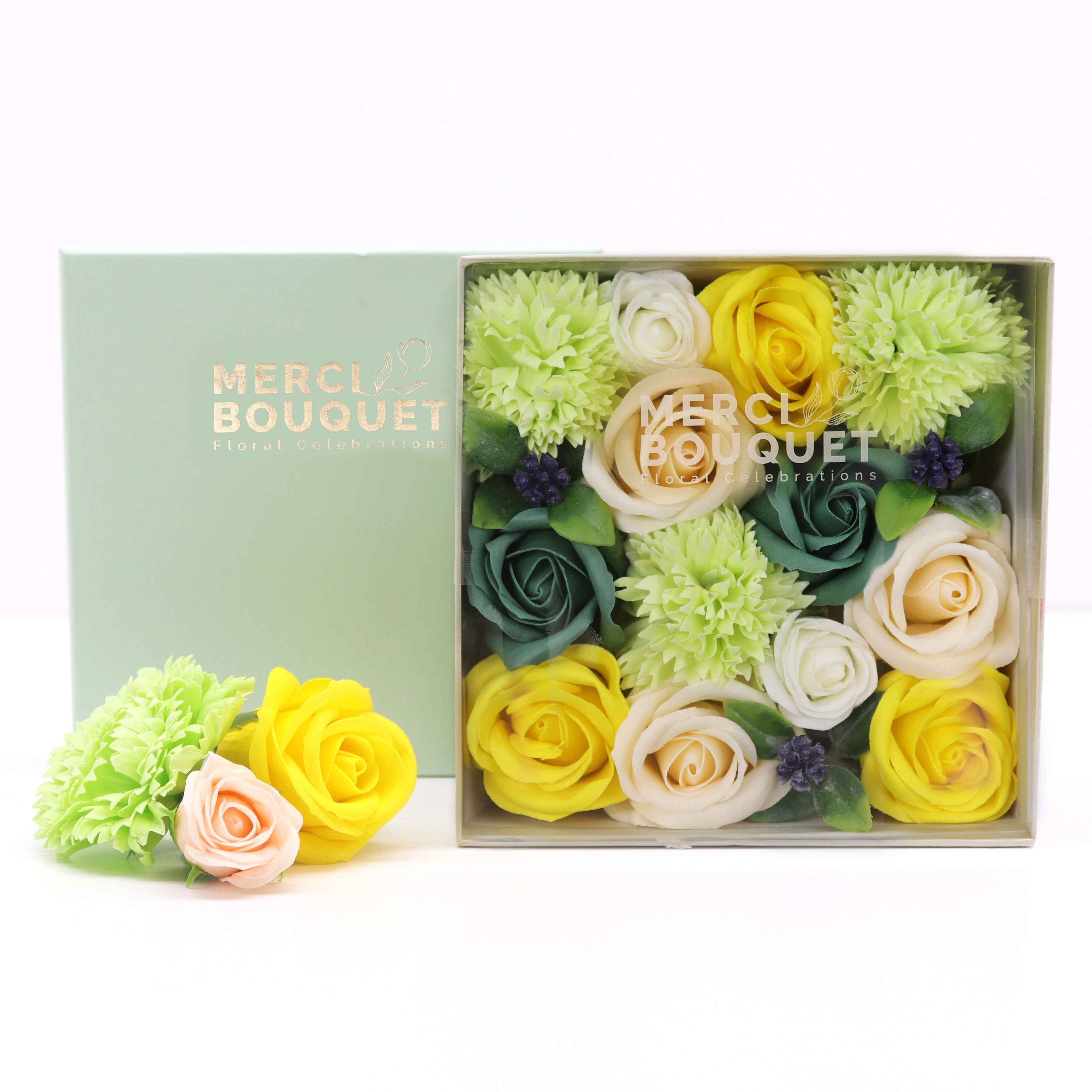 Square Box - Spring Celibrations - Yellow & Greens - Natural Aroma Company